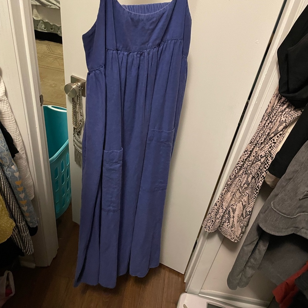 Madewell Indigo XL Summer Strappy Boho Dress w/ pockets
